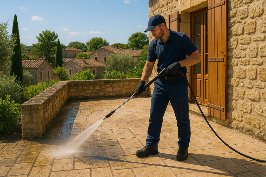 Entreprise de nettoyage de terrasse toiture façades Pézenas
